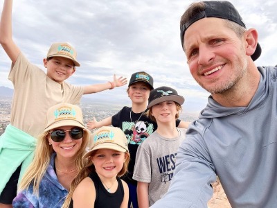 Tiffany Orlovsky and Dan Orlovsky during a vacation to Arizona with their four children.